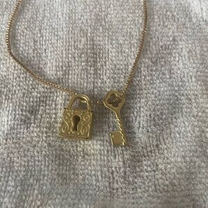 Gold Lock and Key Necklace